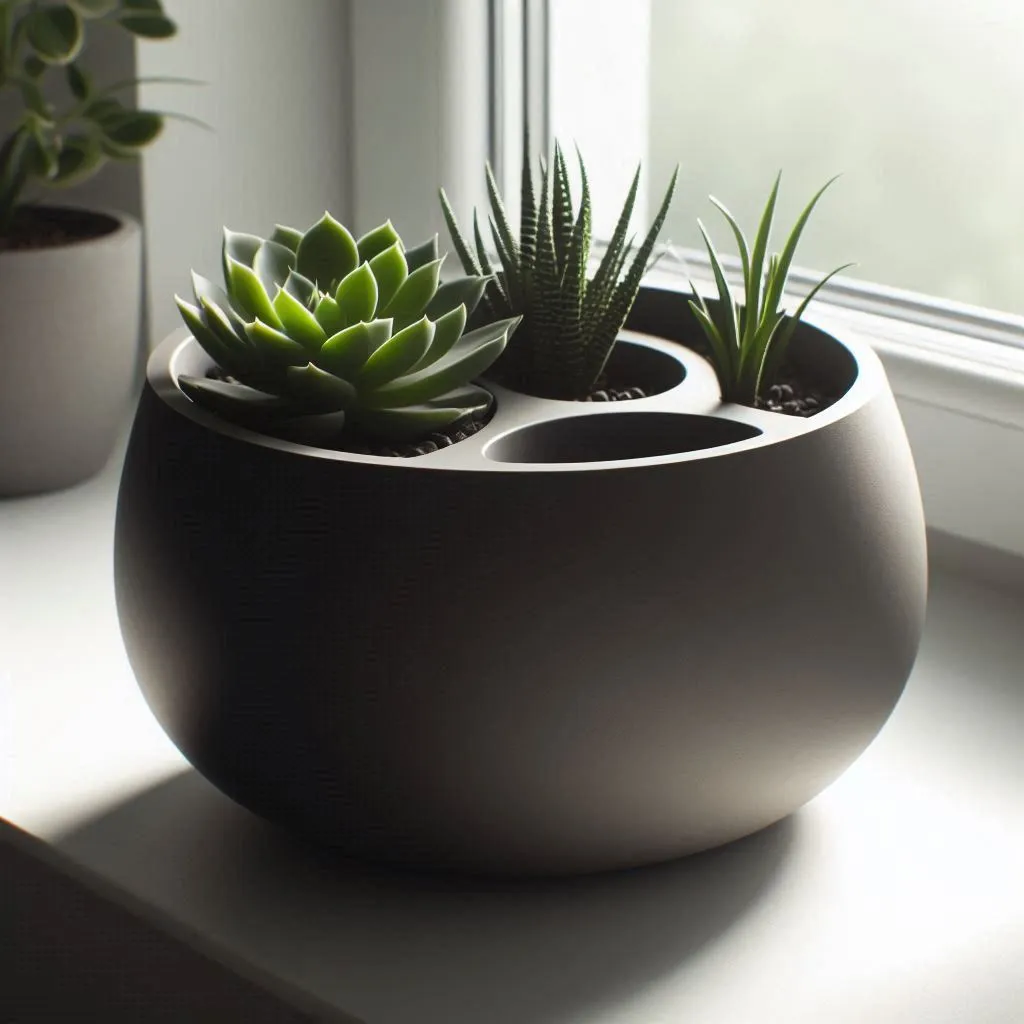 Round Self-Watering Design Planter
