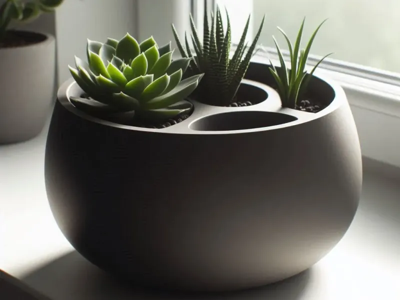 Runder Selbstbewässerungs-Design-Blumentopf
