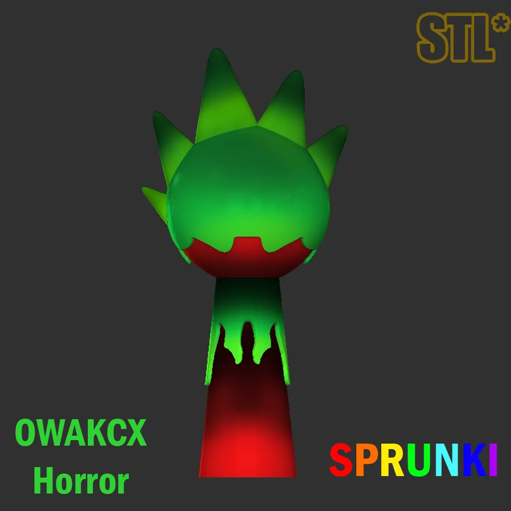 3D Sprunki Incredibox OWAKCX Lime Horror STL 3D