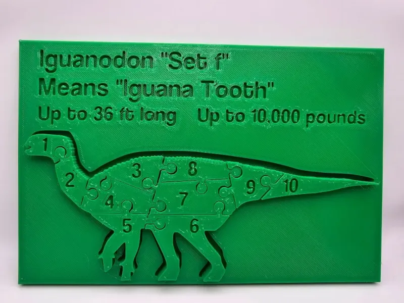 Dino Puzzel - Iguanodon - Set F