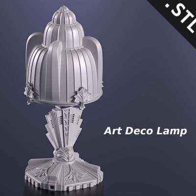 Art Deco Lamp 3d model