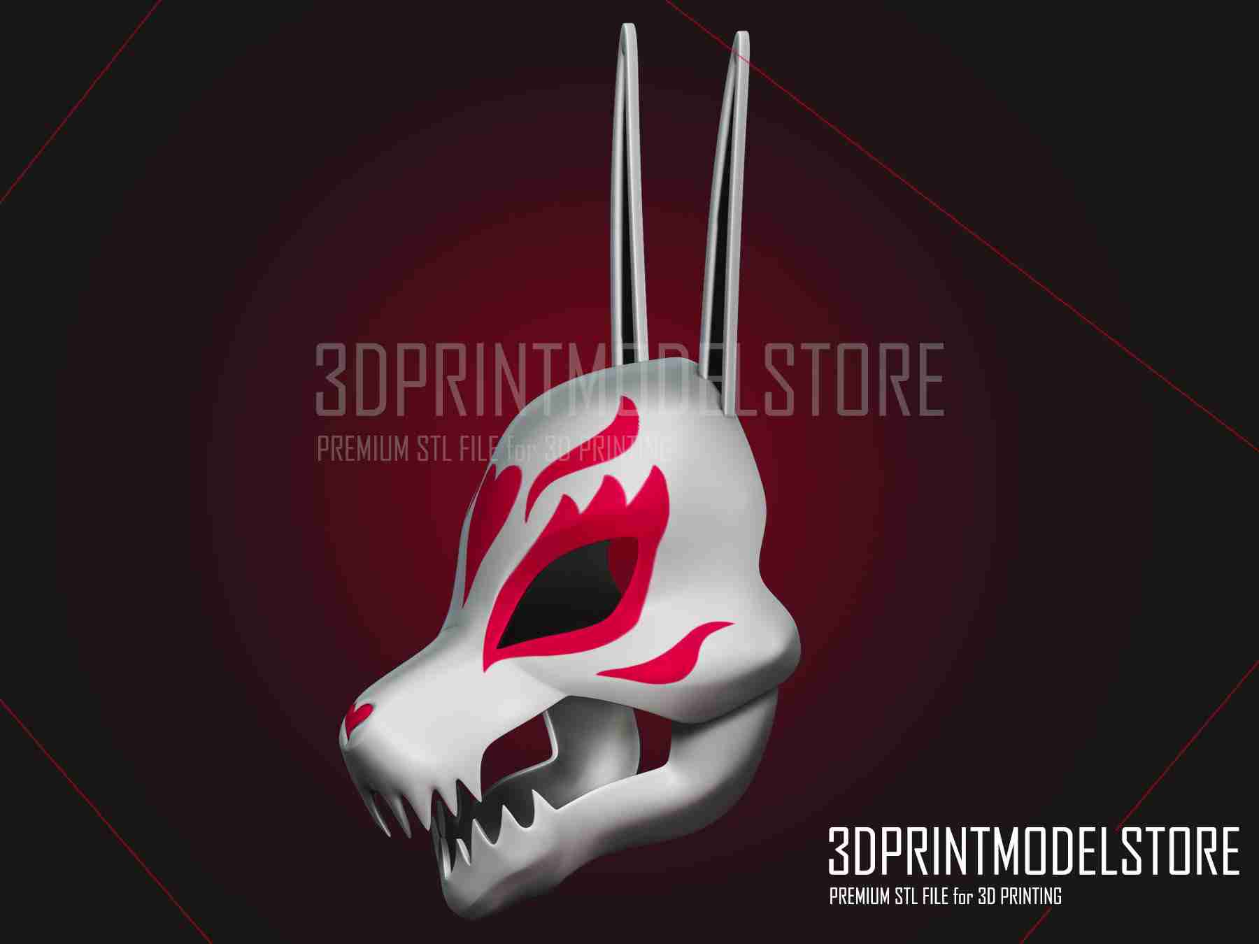 Neon White Game Cosplay Mask 3D Print Model File STL 