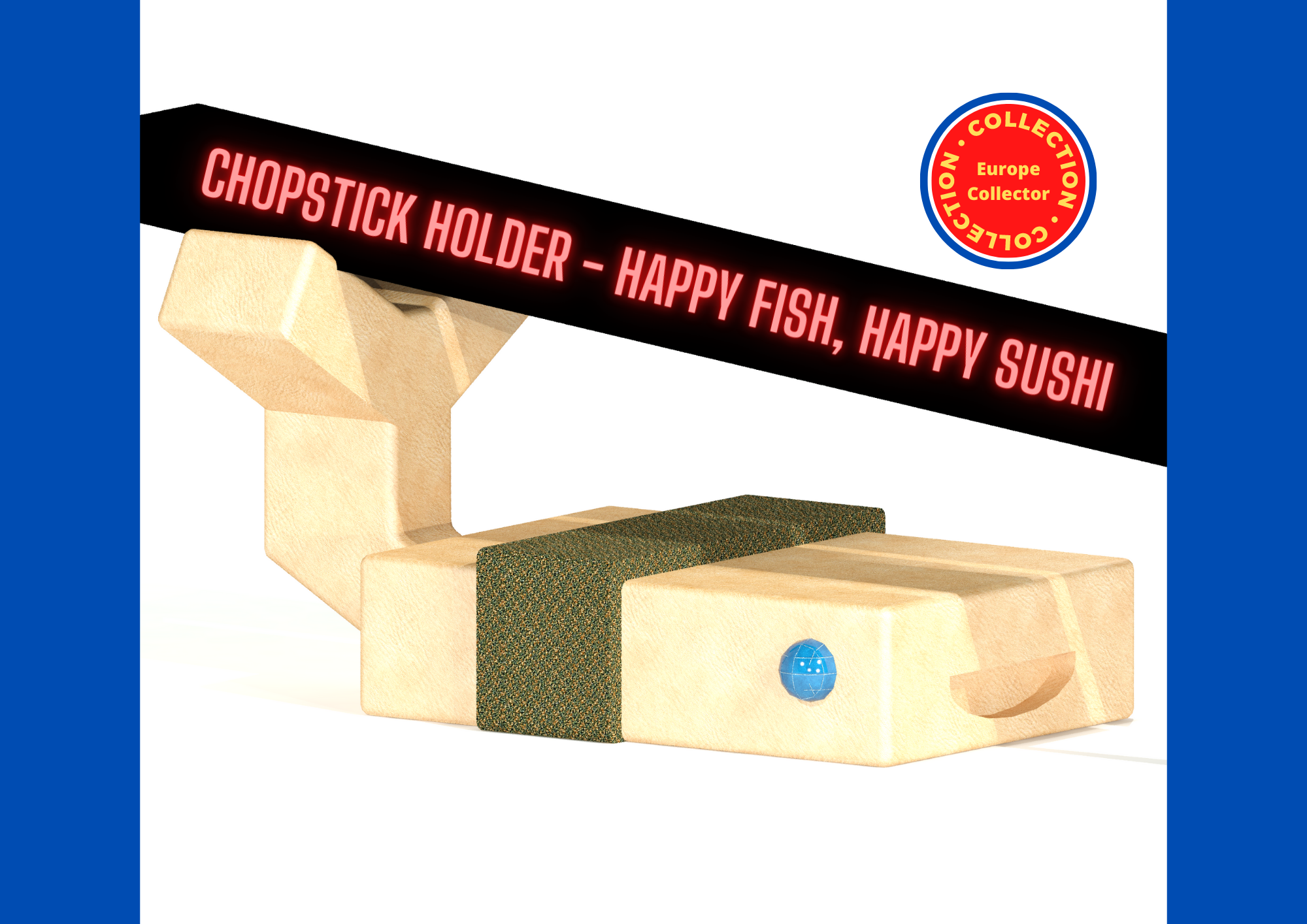 CHOPSTICK HOLDER Happy fish, happy sushi.stl 3D models download