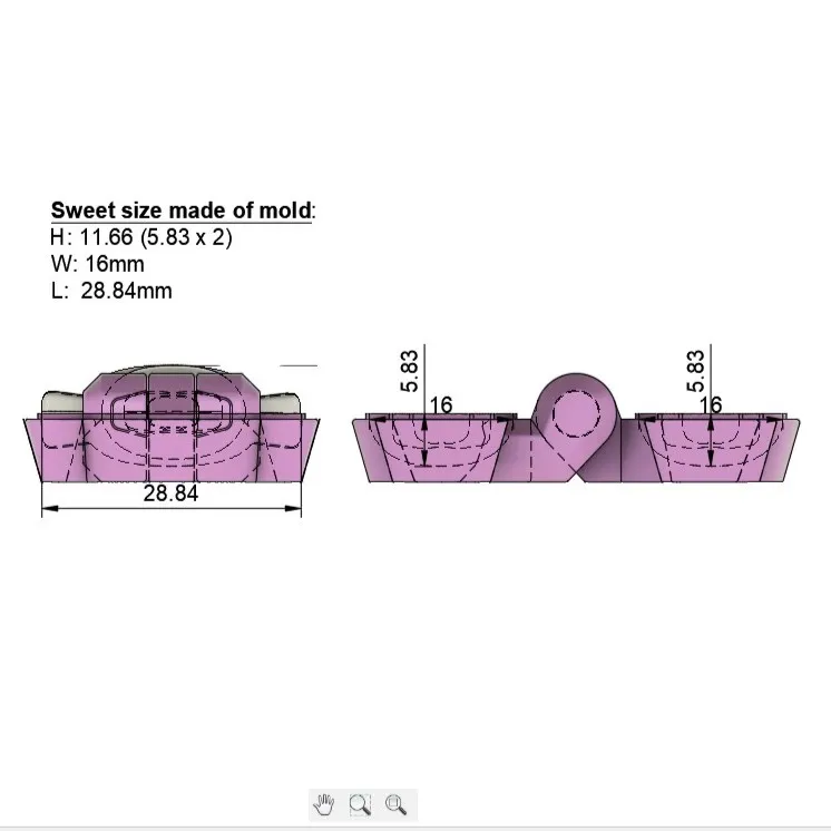 PRINT IN PLACE MOULD FOR A SWEET/ CANDY FOR SENSORY PLAY