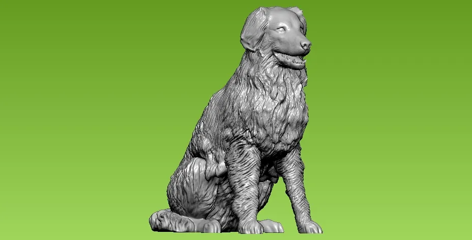 Dog collie - 3D print - statue