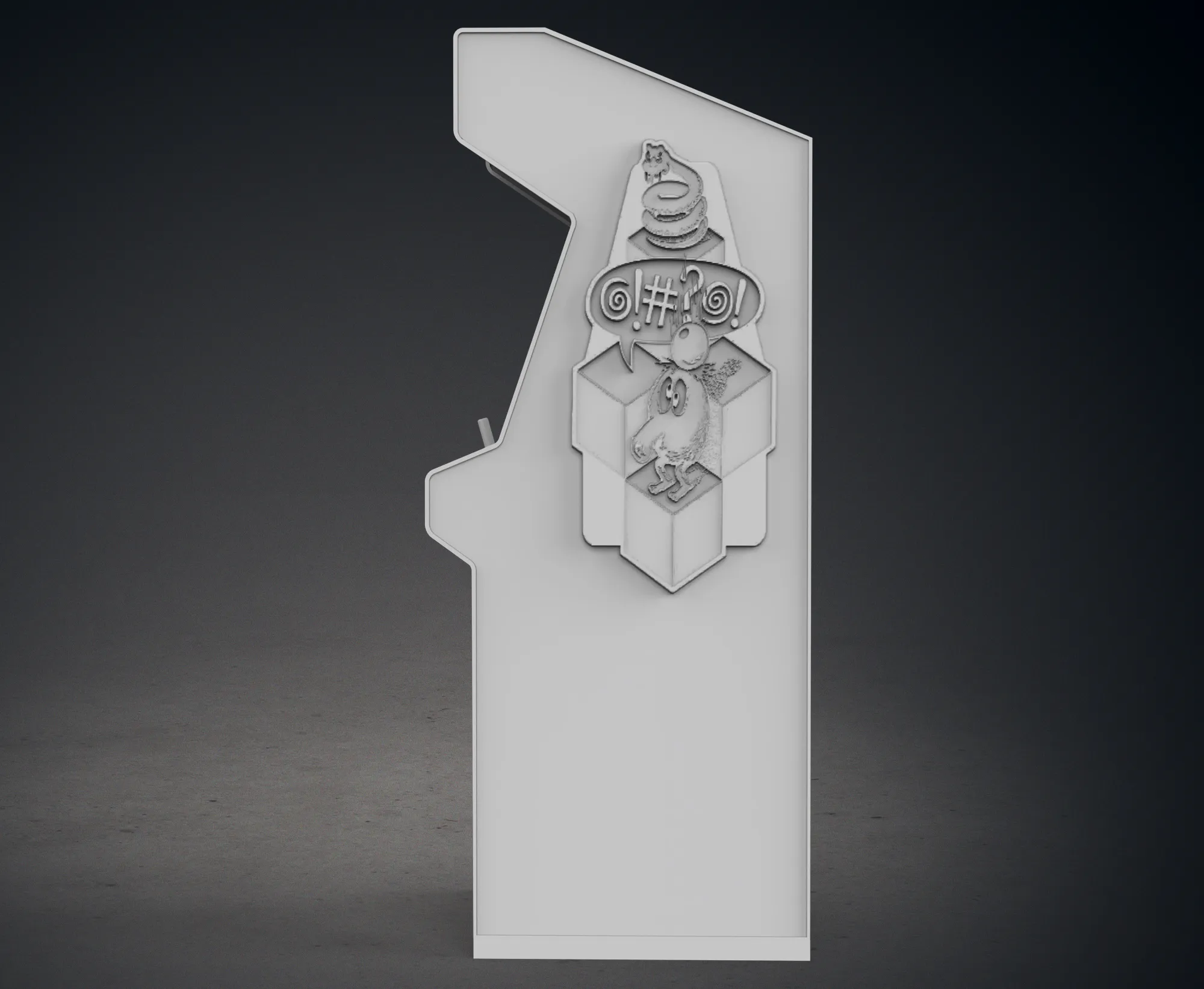 Q-bert Arcade Cabinet with Lithophane