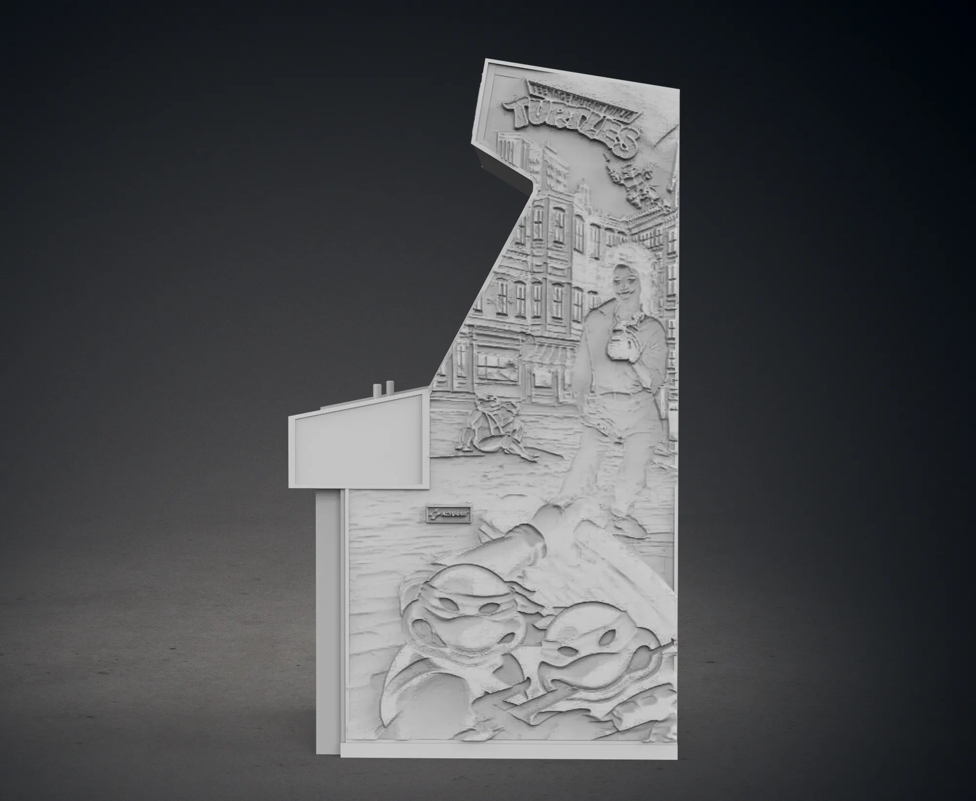 TMNT 1989 Arcade Cabinet with Lithophane
