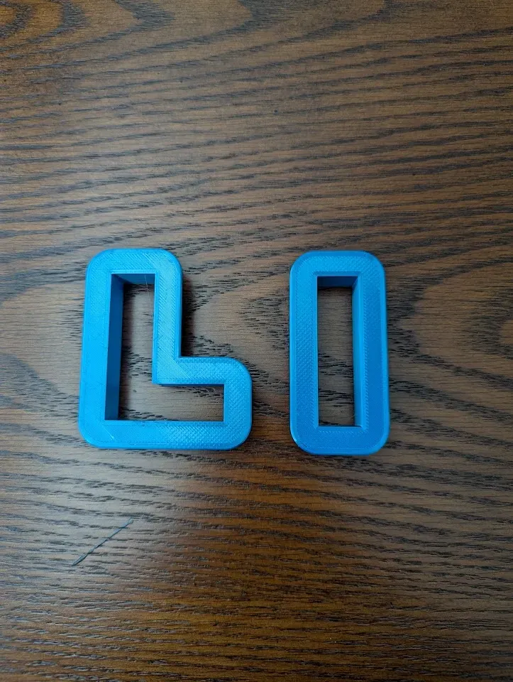 Letter L Alphabet Upper & Lower Case Cookie Cutter