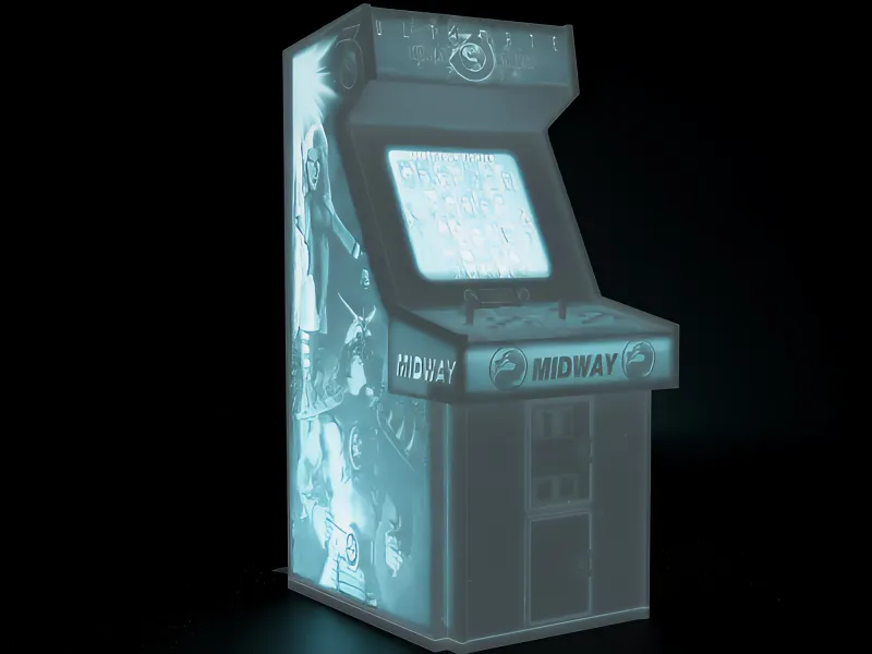 Ultimatives Mortal Kombat 3 Arcade Kabinett mit Lithophan