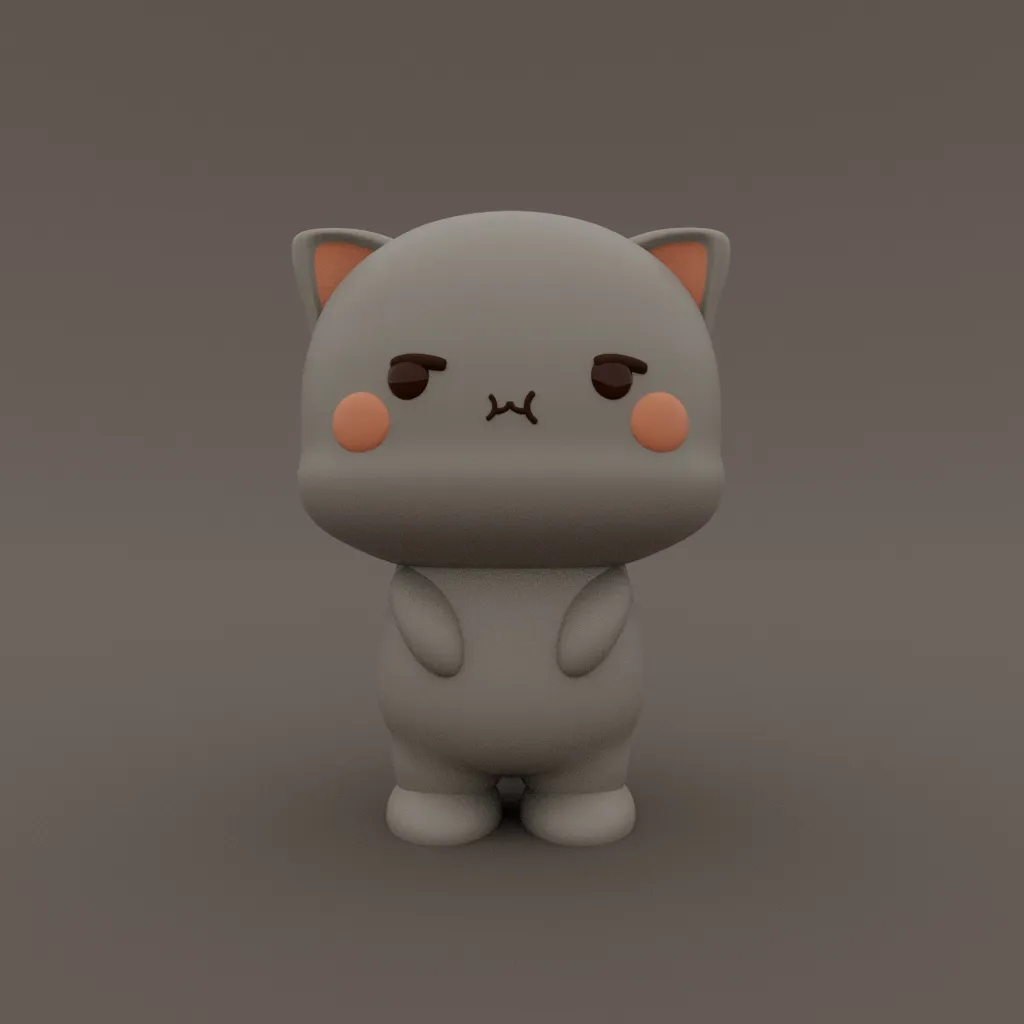 Chat kawaii (en colère)