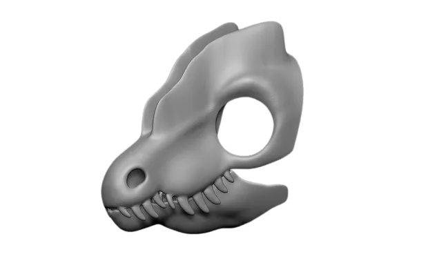Dilophosaurus Mask 3D Model STL File