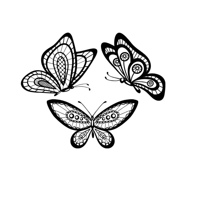 Butterflies Wall Art STL