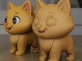 Cute Chibi Cat 3D Model STL File for 3D Printing-2