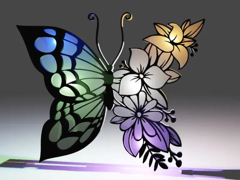 Borboleta de flor