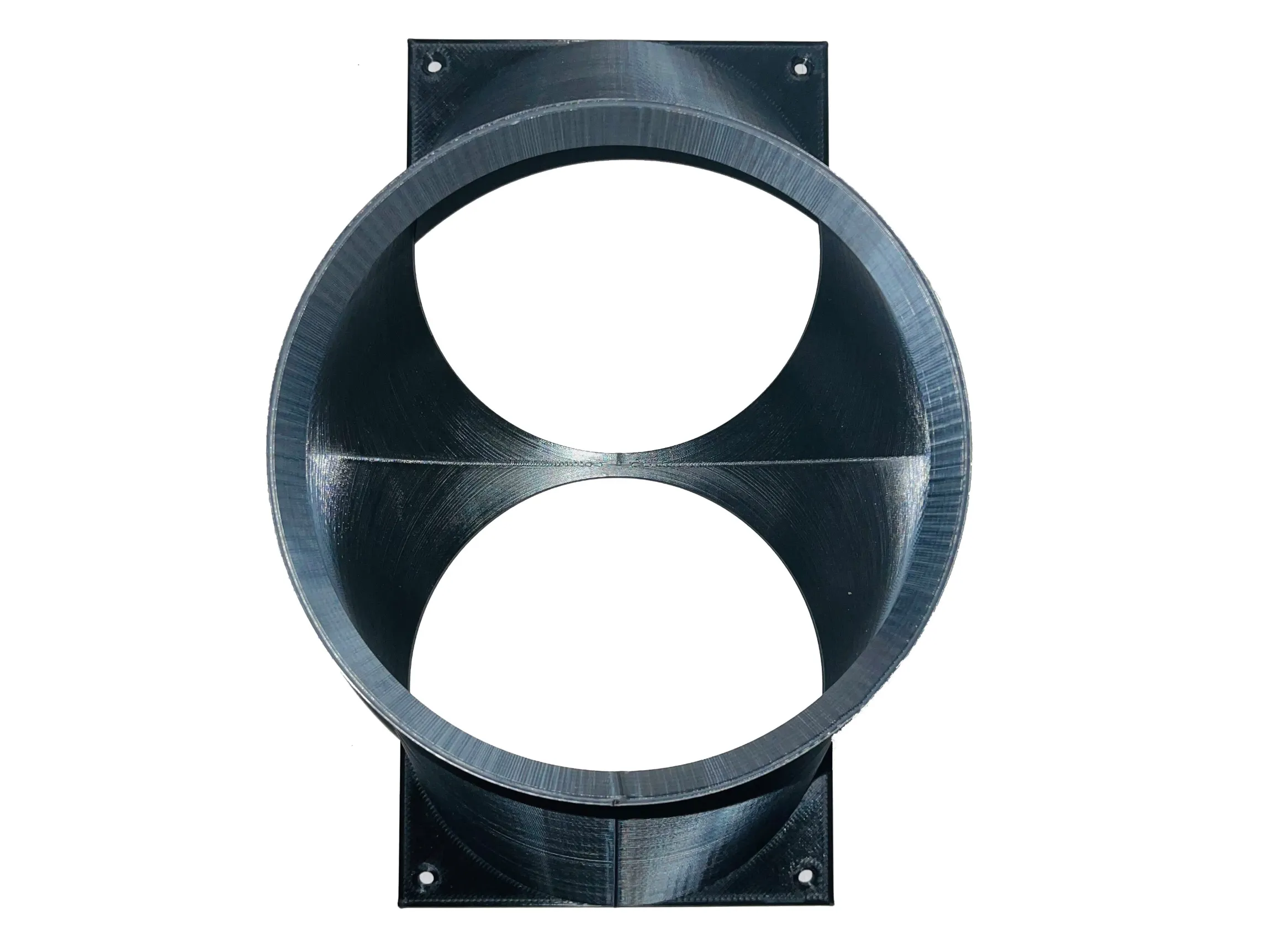 Double 120mm fan shroud to 4 inches tube