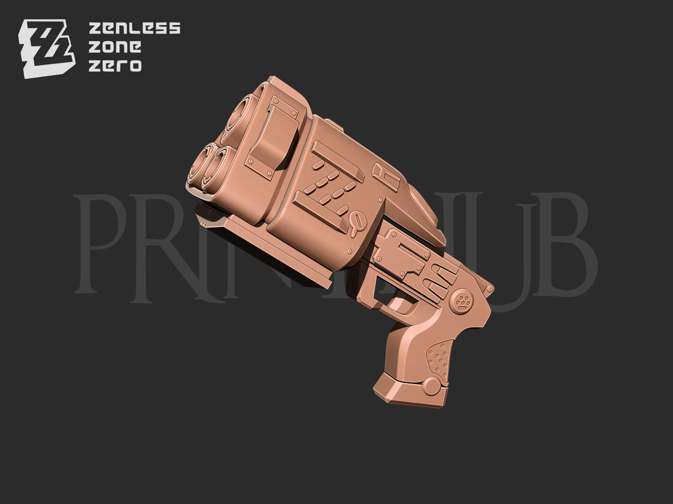 Zhu Yuan Handgun Blaster From Zenless Zone Zero