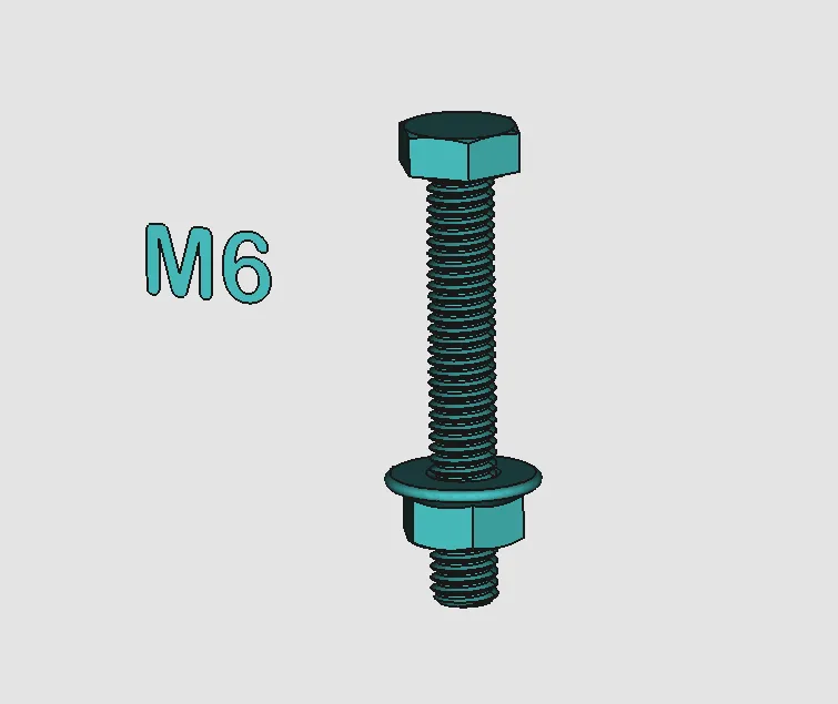 4pc bolt and nut m8-m12