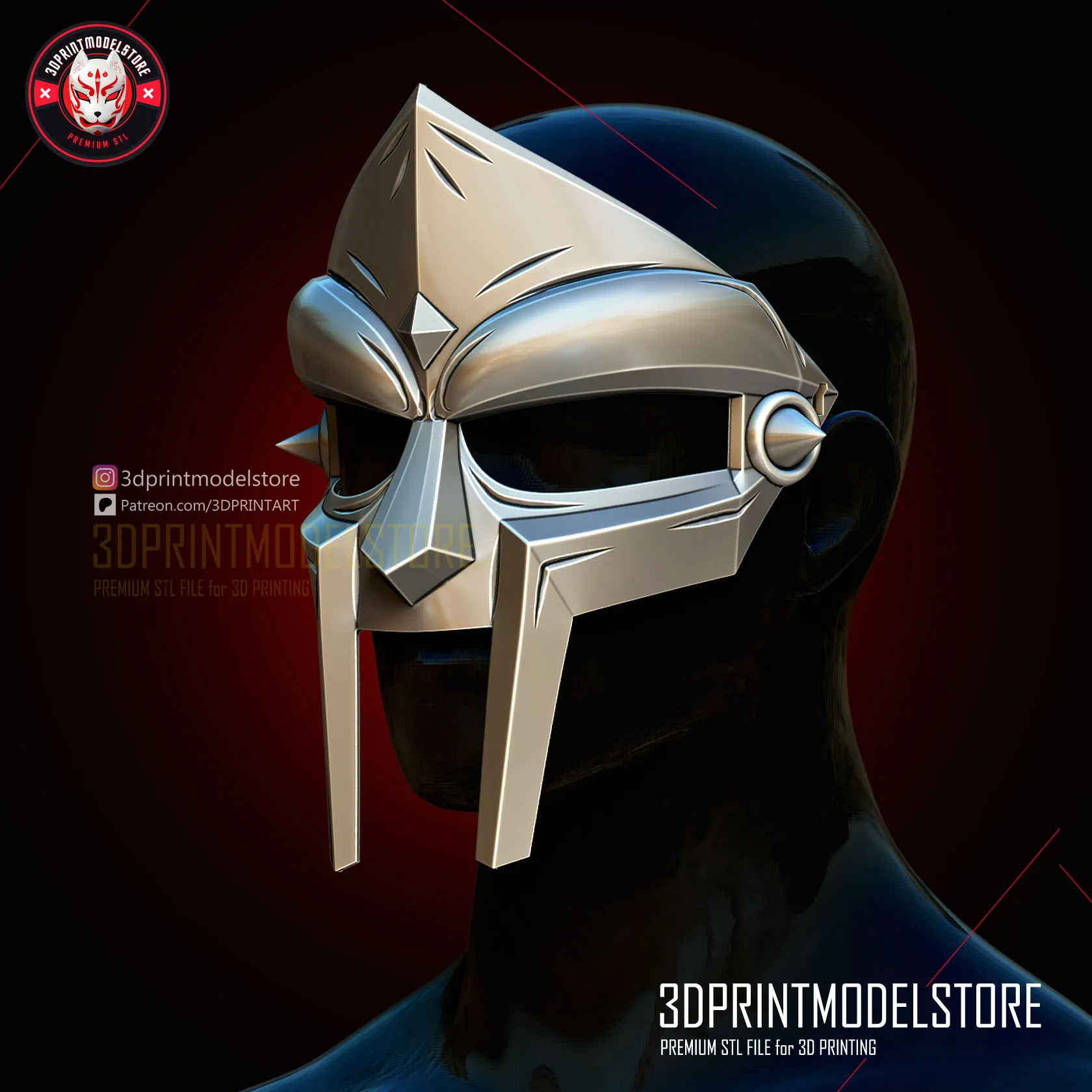 MF Doom Mask - Premium STL for Cosplay