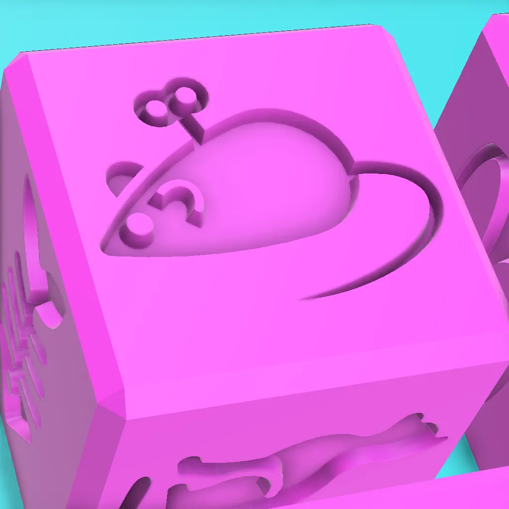 CAT CUBE FOR PLAYDOUGH AND EDUCATIONAL PLAY