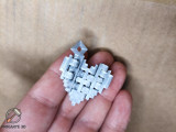 Articulated Pixel Heart Keychain-3