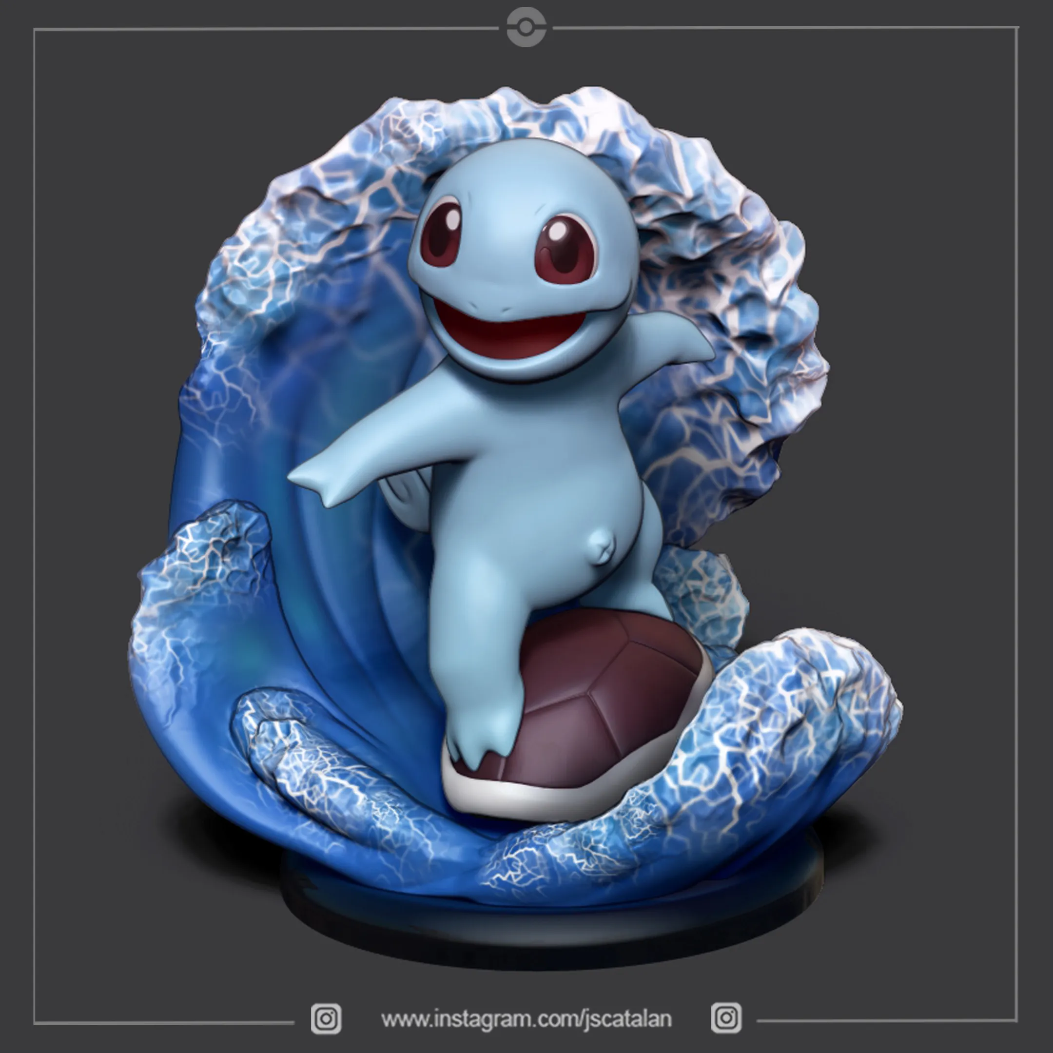 Surfing Squirtle Pokemon