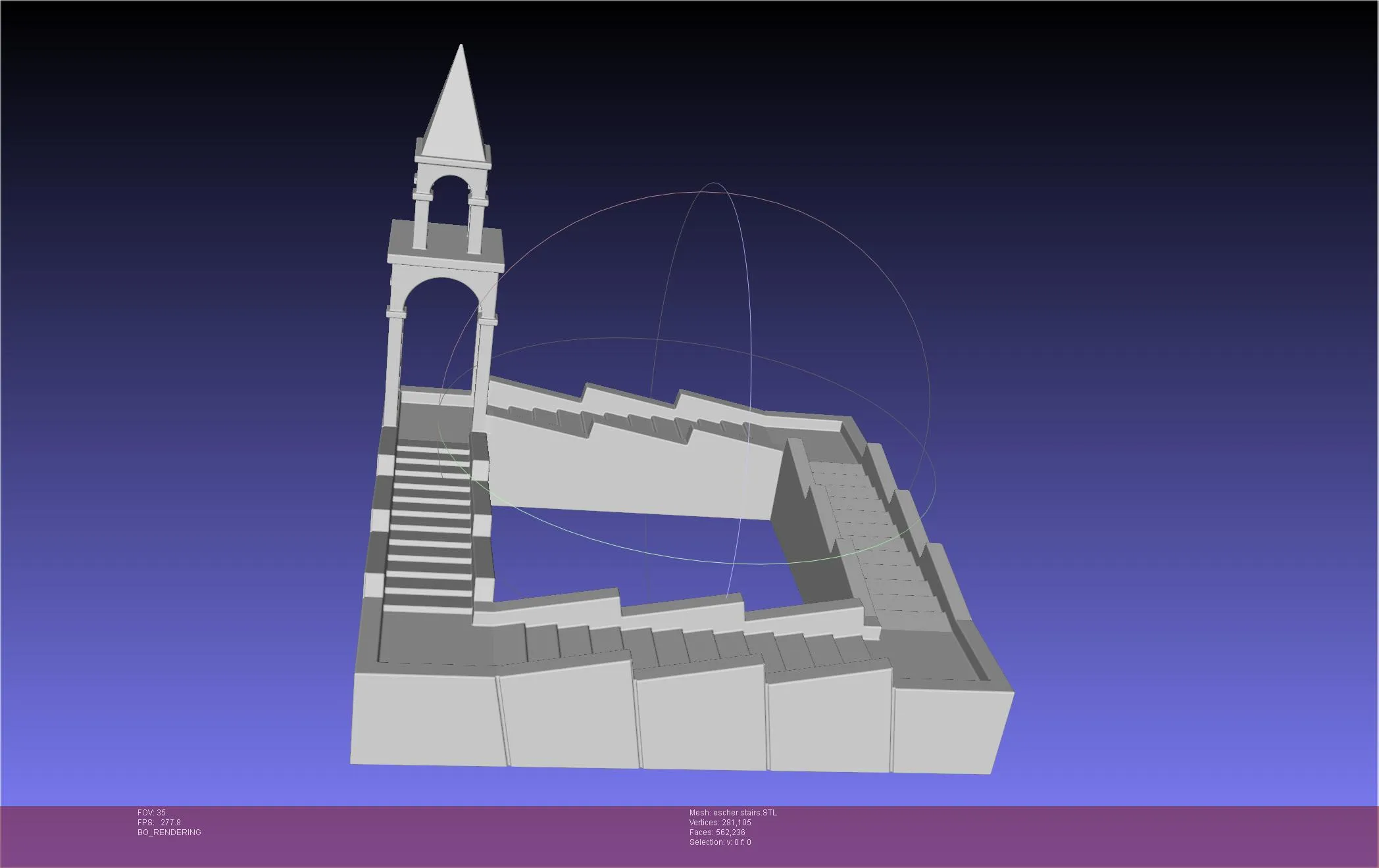 Escada 3D inspirada em Escher