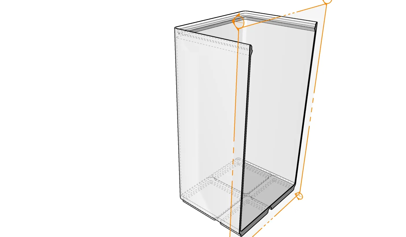 Gridfinity 2x2 Urn Bin, 150mm Tall