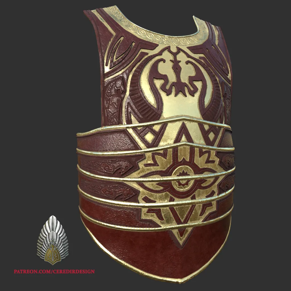 Theoden Chest Armor lord of the rings 3D DIGITAL DOWNLOAD
