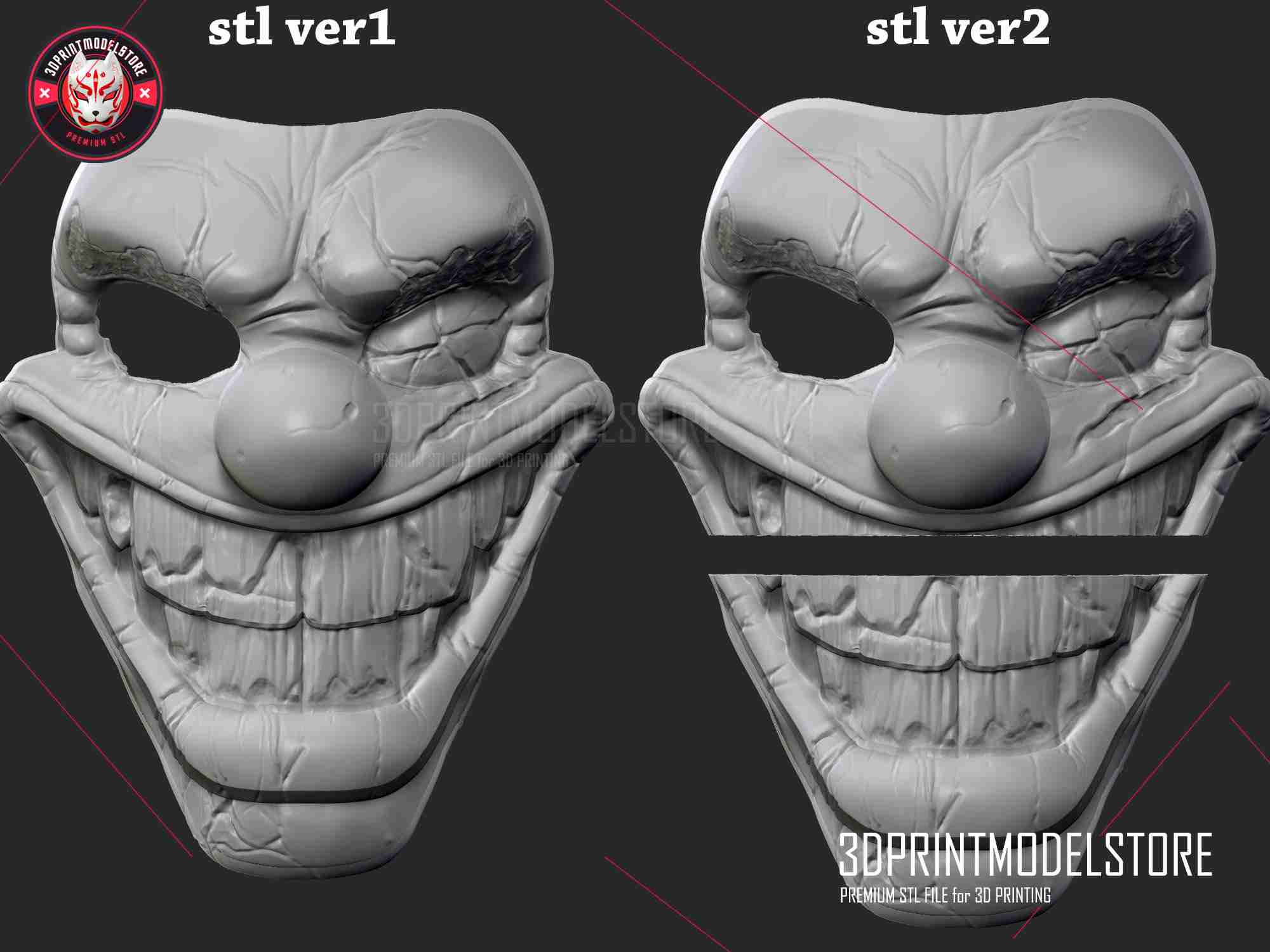 Twisted Metal Mask Clown Cosplay Halloween 3d Models Download Creality Cloud 