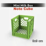 Vintage Mini Milk Crate Note Cube Holder | 3D Printable Desk