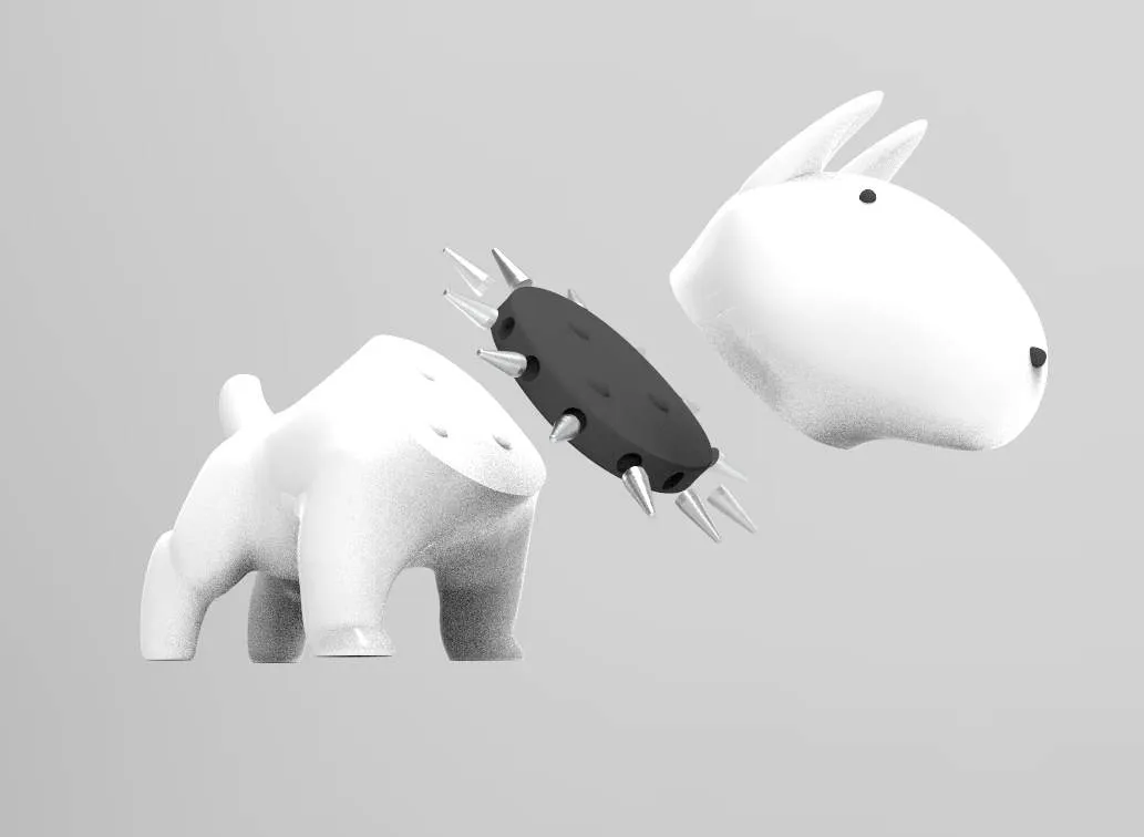 bull terrier dog 3D - STL file for 3D printer