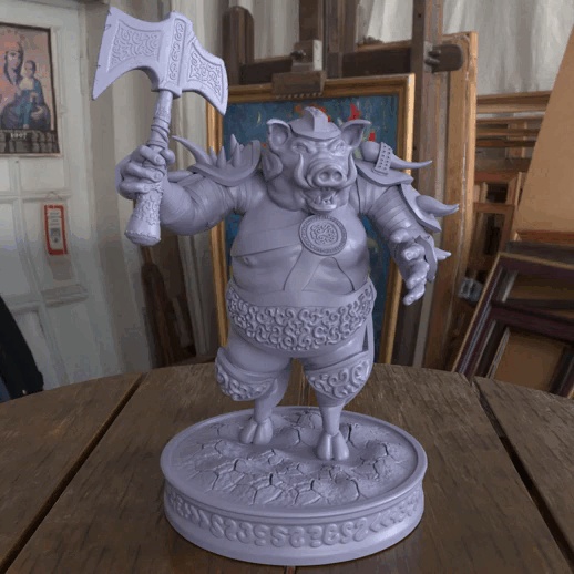 Warrior Pig + Base