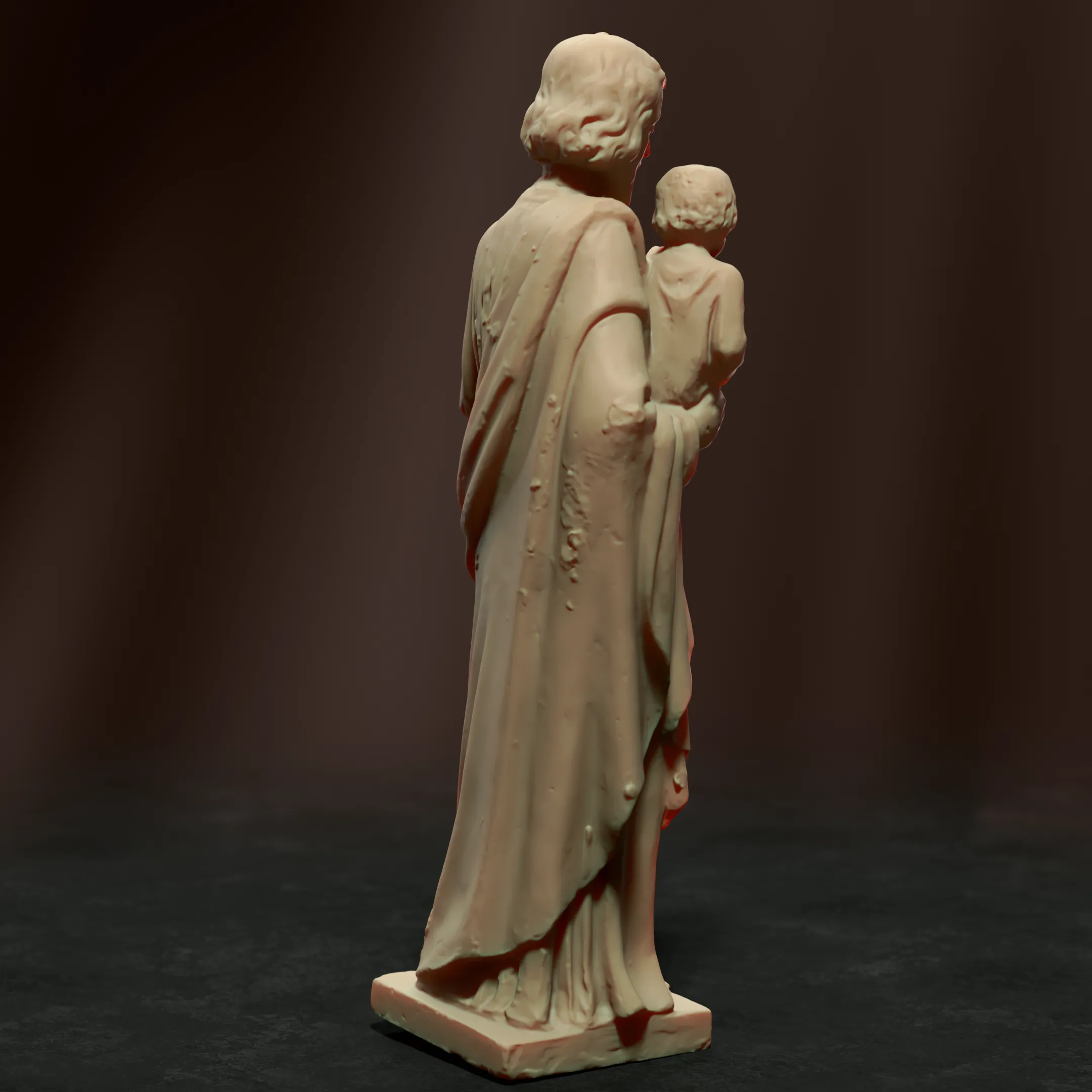 Joseph and Jesus Sculpture – 3D Printable Biblical Scene