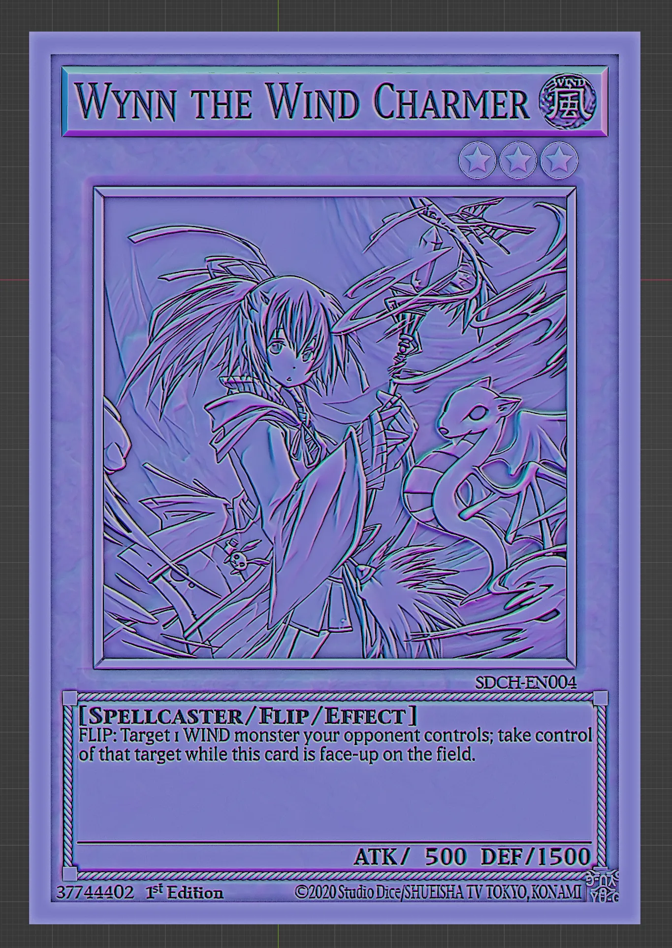 Board Games & Card Games STL Download - WYNN THE WIND CHARMER - YU-GI-OH!by  Wsonuchiha3D