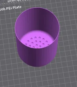 Thin small pen holder cup