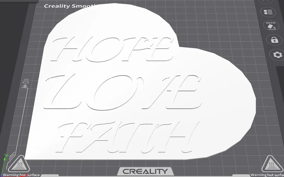 Heart shaped fan - Faith-Hope-Love