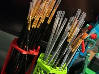 Hexagonal Paint Brush Stand