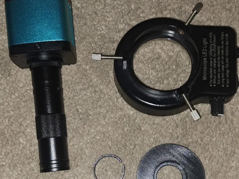 Anello supporto luci per camera microscopio
