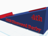 Pack 99 Trophy for Pinewood Derby with Flag holder-2