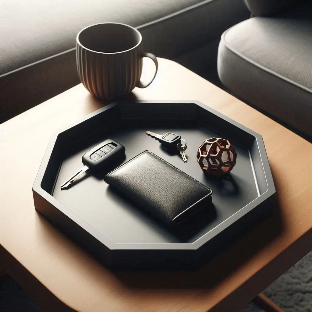 Octagonal Key & Wallet Tray – Timeless Design Meets Function