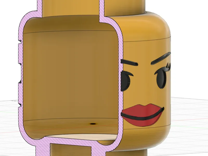 Minifigure Head pencil case with boy and girl faces XXL