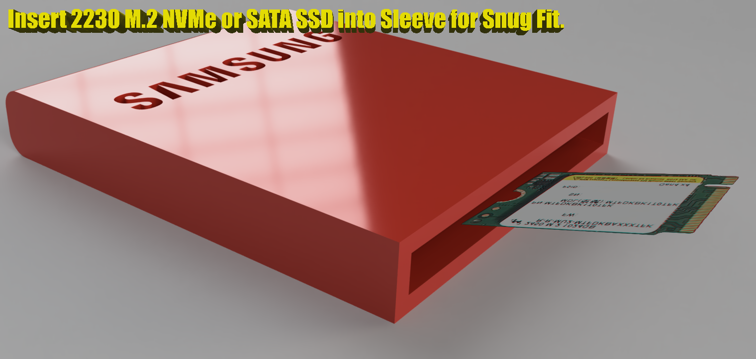 M 2 2230 nvme or m 2 2230 sata sleeve adapter 3d models download