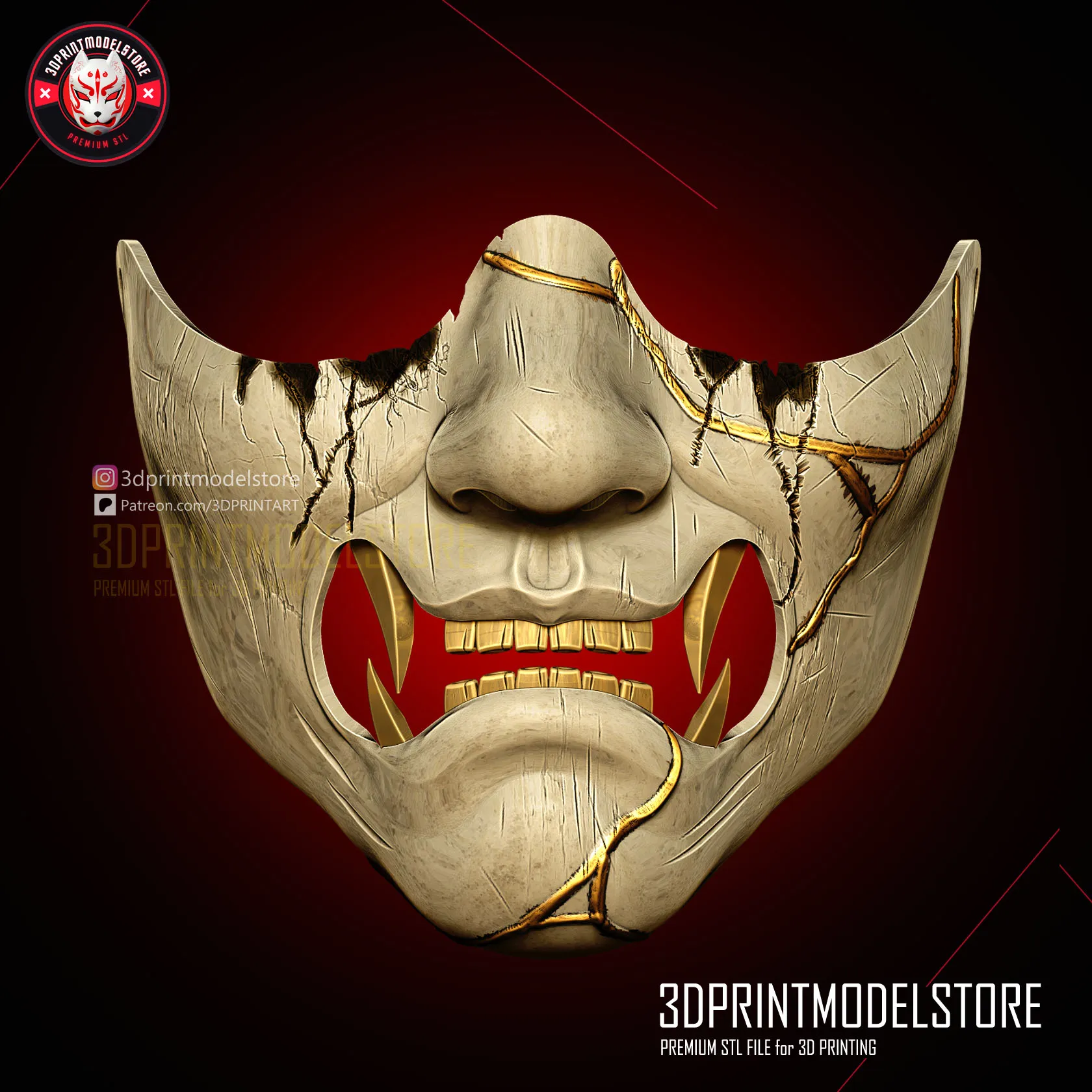 Ghost of Yotei Atsu Mask - Man Version - Oni Samurai Cosplay