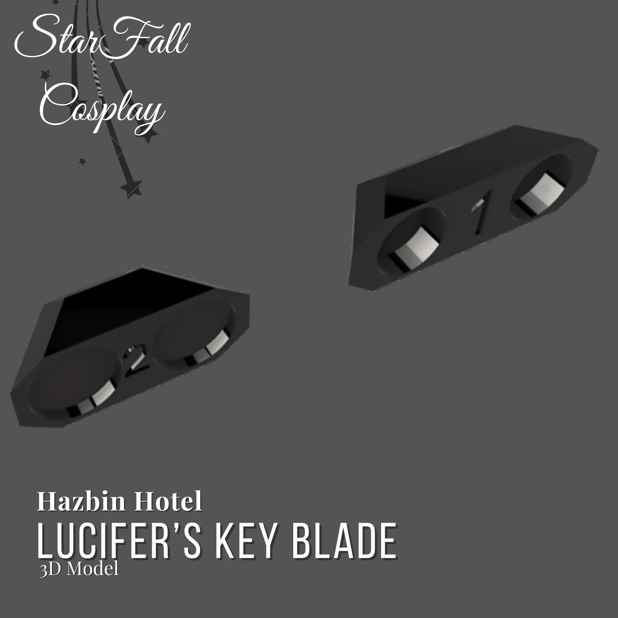 Cosplay stl download lucifer morningstar s keyblade 3d model hazbin