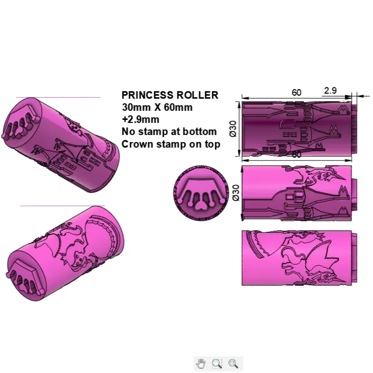 PRINCESS UNICORN AND CASTLE TEXTURE ROLLER