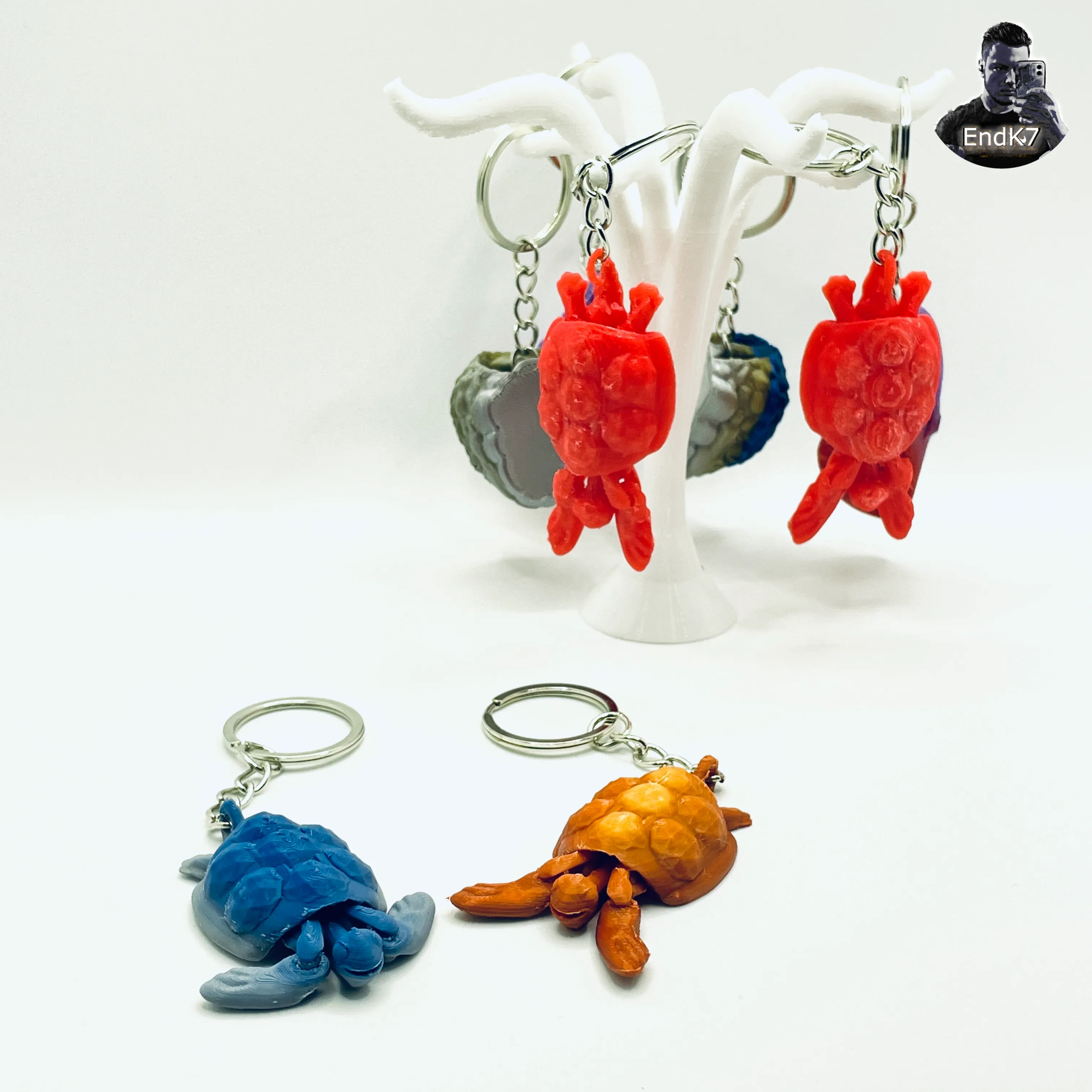 Cute Tiny Turtle Keychain - flexi Fin - Articulated