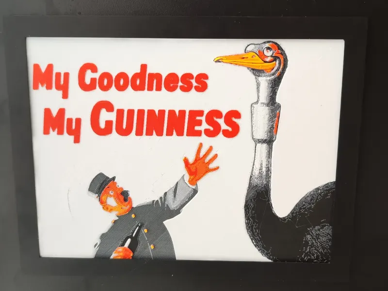 Cartaz publicitário vintage da Guinness 02 - Hueforge