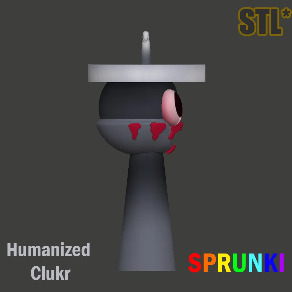 Sprunki Incredibox Clukr Horror Sprunki STL 3D Character