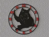 wall art wolf clock Timepiece-1