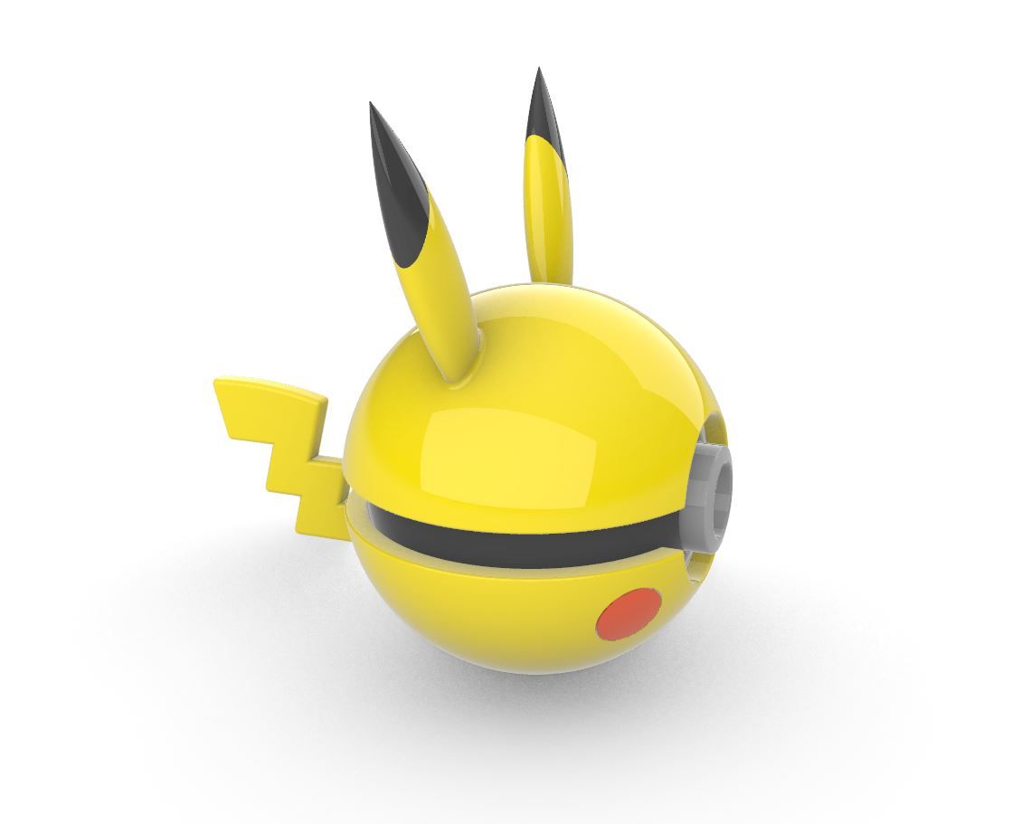 Pokeball 25 Pikachu, 3D models download